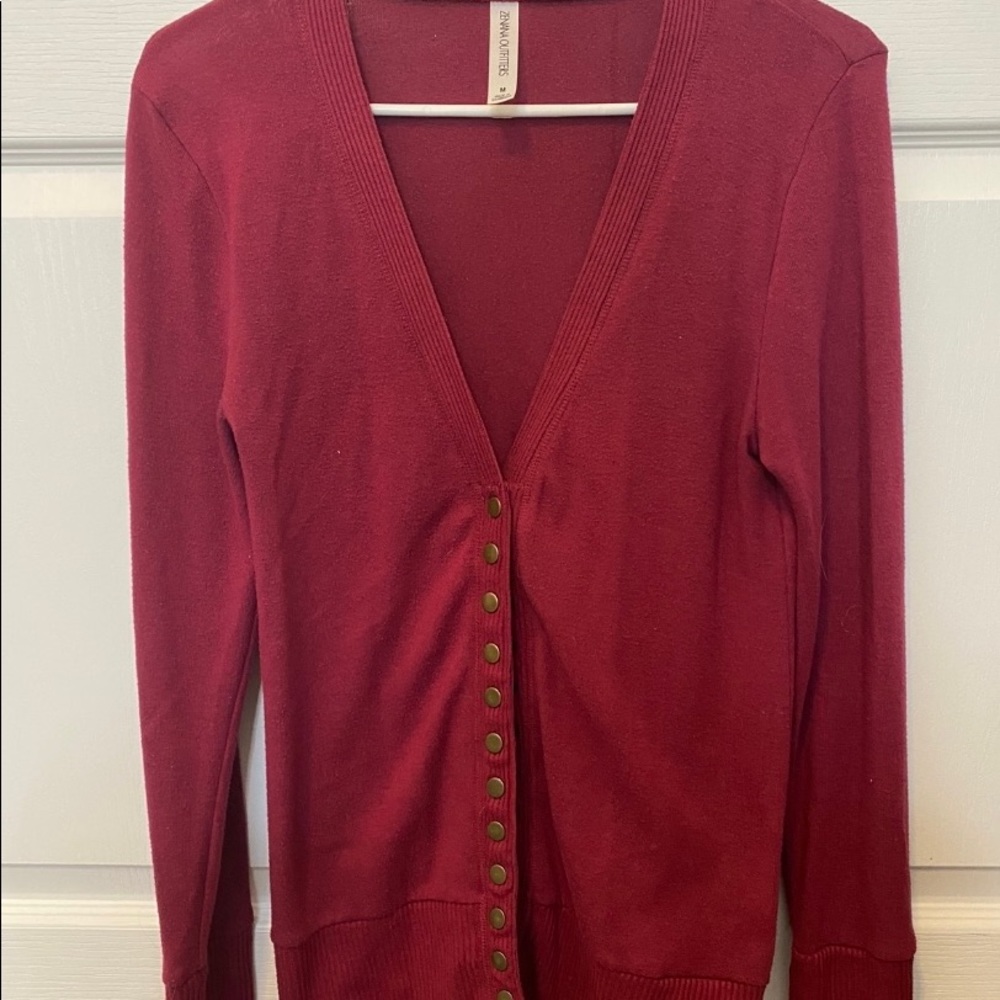 Maroon size medium cardigan